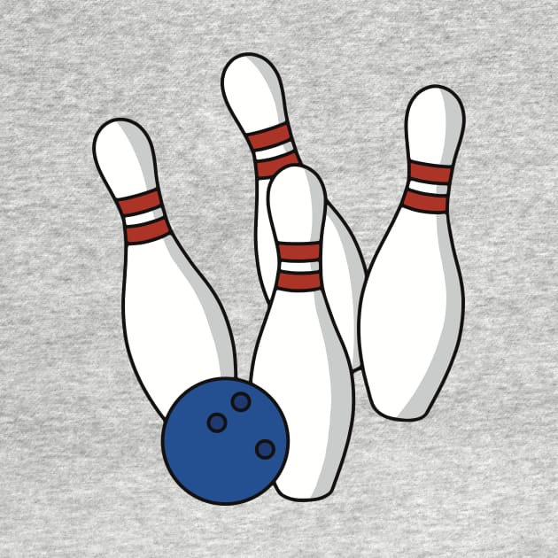 Bowling Ball and Pins by murialbezanson